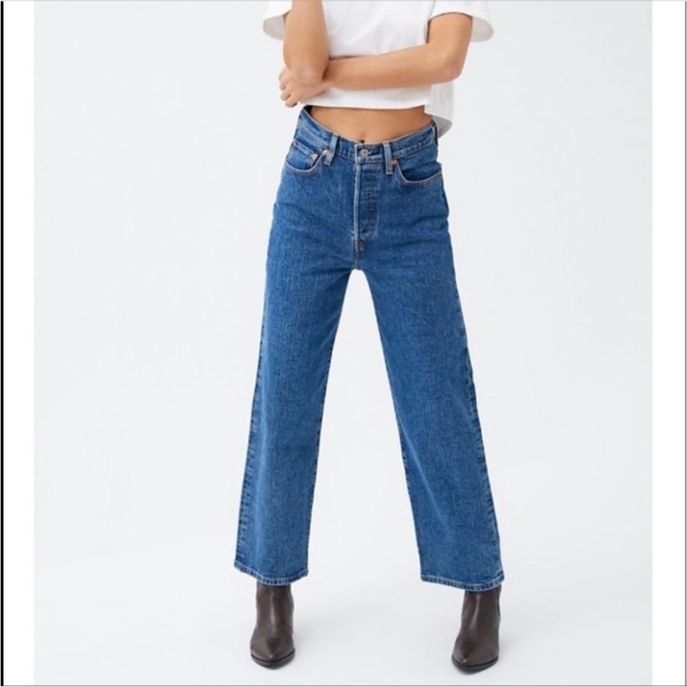 LEVI’S RIBCAGE Super High Rise Straight Jeans Baggy 25 - Picture 5 of 11